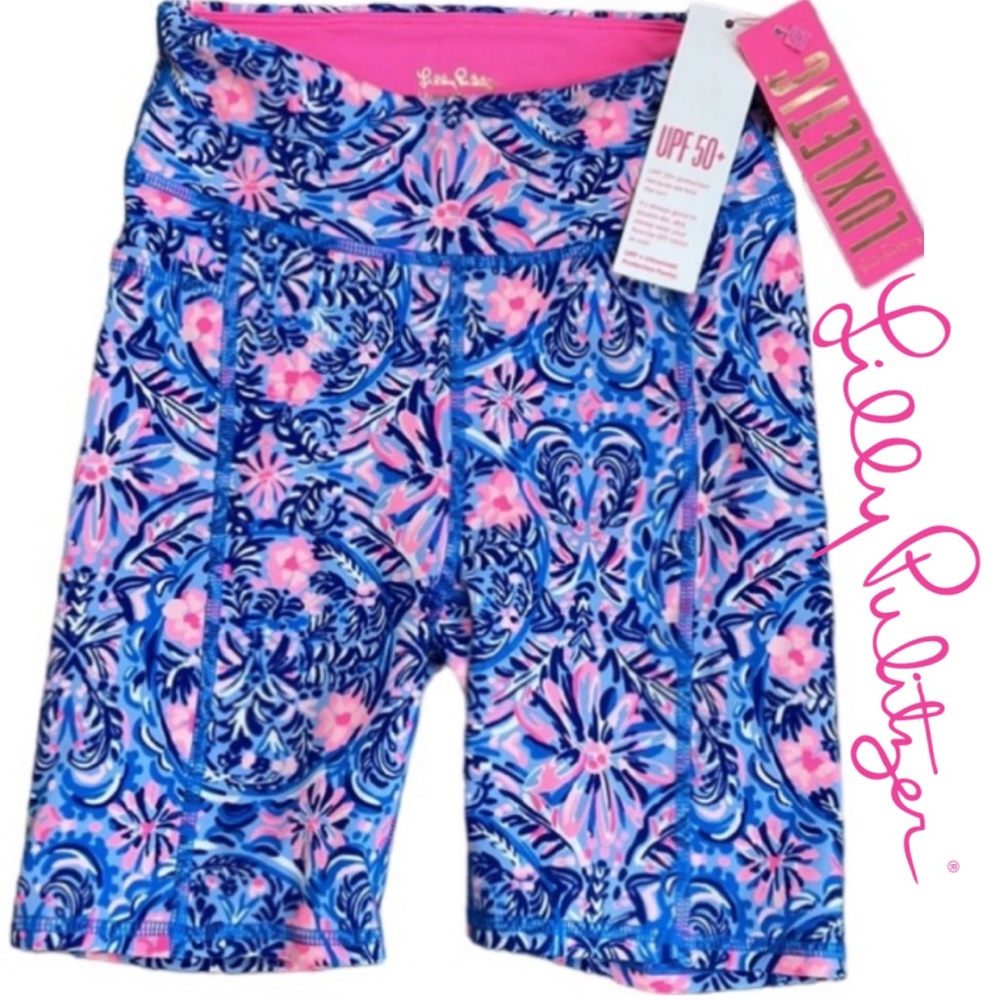 Lilly Pulitzer Weekender High Rise Bike Shorts Luxletic UPF 50 Size XXS